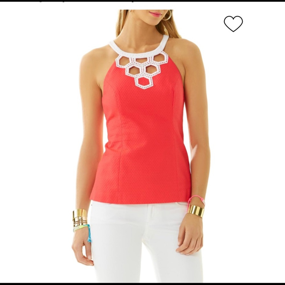 Lilly Pulitzer ANNABELLE TOP in 'Island Coral'